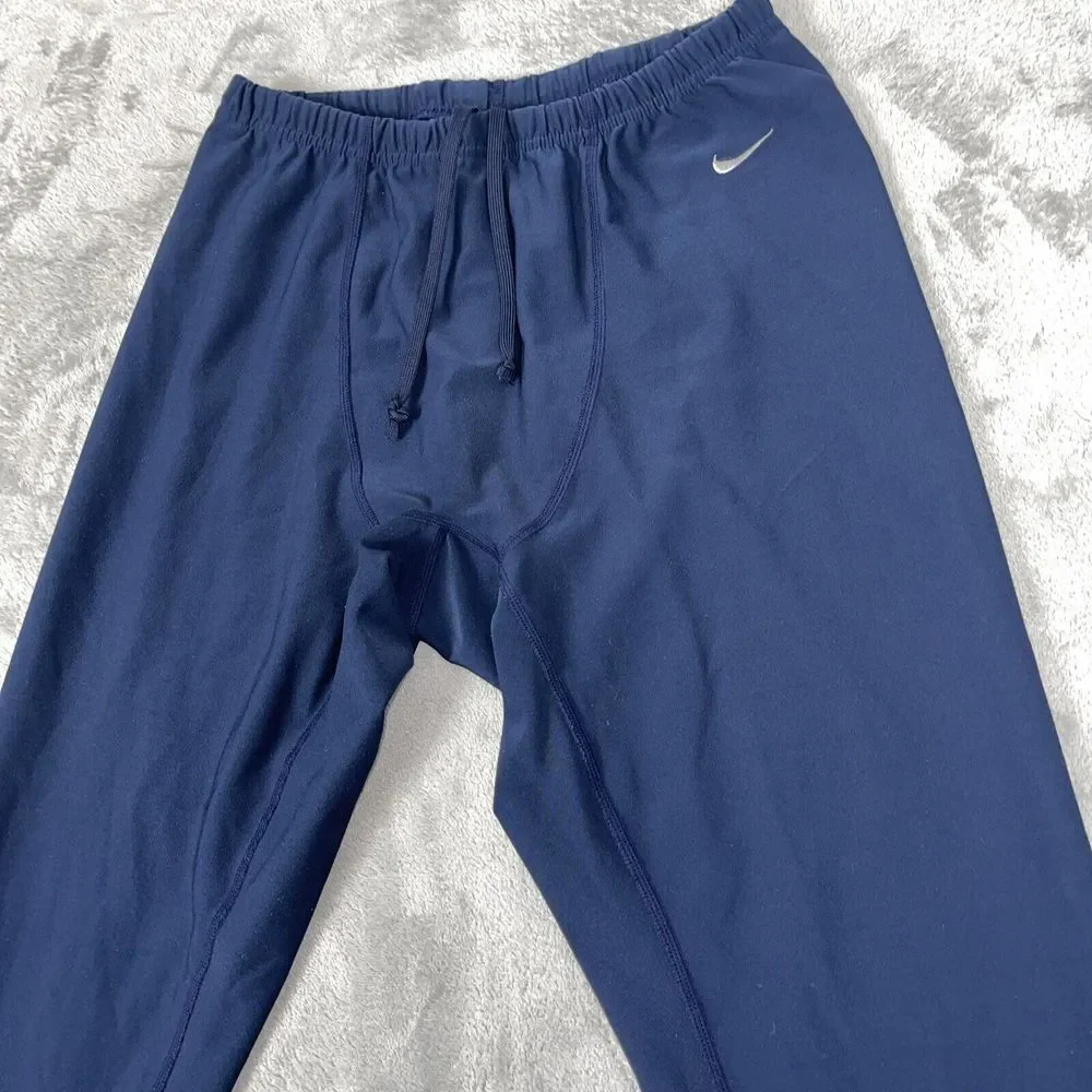 Nike Alpha Project Pants Womens Sz L Compression Blue Athletic Drawstring Tights